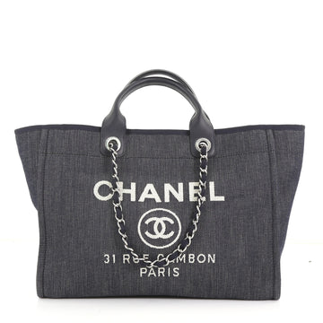 Deauville Chain Tote Denim Medium