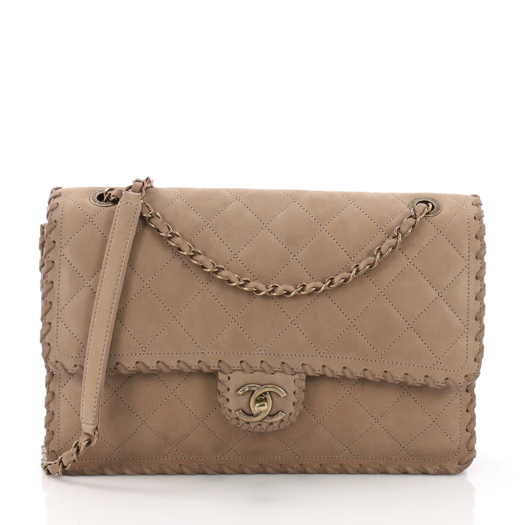 Chanel Happy Stitch Flap Bag Brown