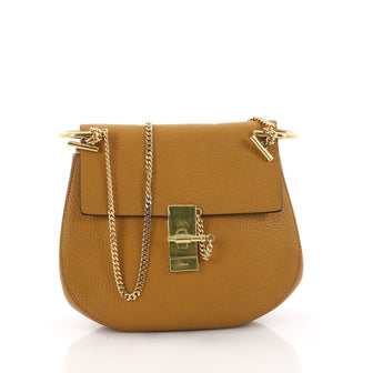 Chloe Drew Crossbody Bag Leather Small Yellow 3687501