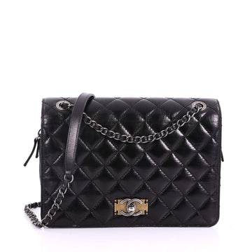 Chanel Day Trip Flap Bag Quilted Glazed Calfskin and 3687903
