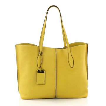 Tod's Joy Tote Leather Large Yellow 3688101