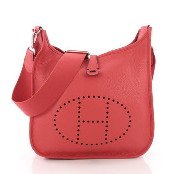 Hermes Evelyne Crossbody Gen III Clemence PM Red 3688402