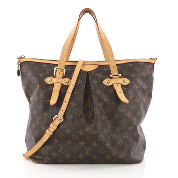 Louis Vuitton Palermo Handbag Monogram Canvas GM Brown 3689501