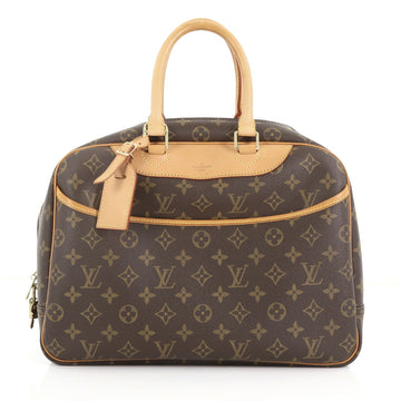  Louis Vuitton Deauville Handbag Monogram Canvas Brown 3690201