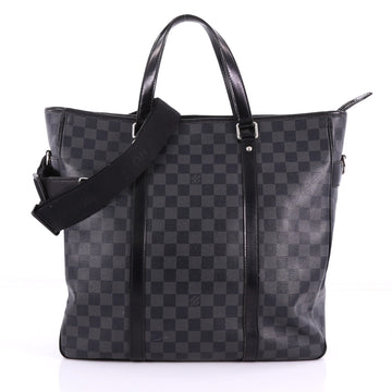 Louis Vuitton Tadao Handbag Damier Graphite MM Black 3690232