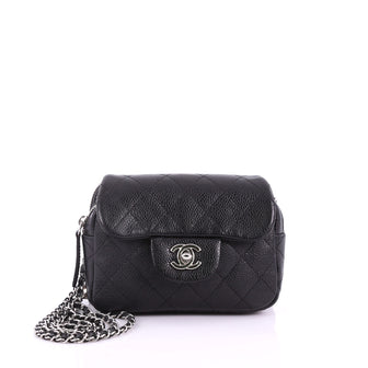 Chanel Wallet on Chain Flap Bag Quilted Caviar Mini Black 3691903