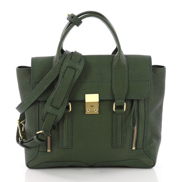 3.1 Phillip Lim Pashli Satchel Leather Medium Green 3691906