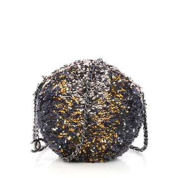 Chanel Model: Round Crossbody Bag Sequins Blue 36927/02