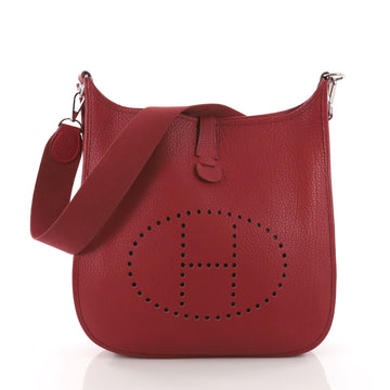 Hermes Evelyne Crossbody Gen I Fjord GM Red 3694006