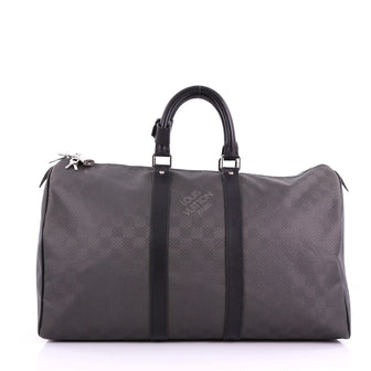 Louis Vuitton Keepall Bag Damier Carbone 45 Brown 3694010