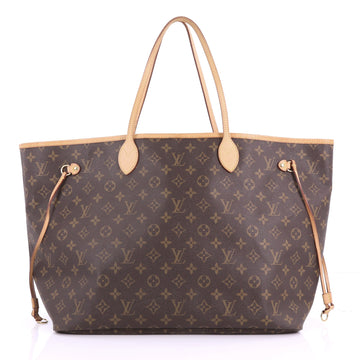 Louis Vuitton Neverfull Tote Monogram Canvas GM Brown 3694014