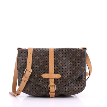 Louis Vuitton Flore Saumur Handbag Perforated Monogram Canvas 3694026