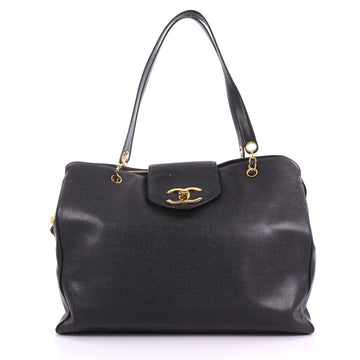 Chanel Vintage Supermodel Weekender Bag Caviar Large Black 3694033