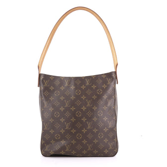 Louis Vuitton Looping Handbag Monogram Canvas GM Brown 3694053