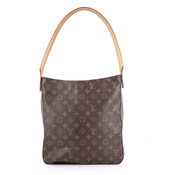 Louis Vuitton Looping Handbag Monogram Canvas GM Brown 3694053