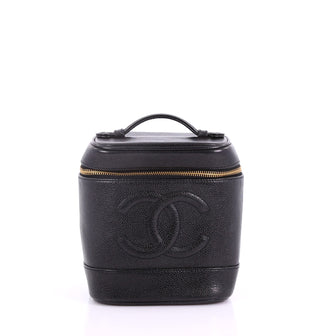 Chanel Vintage Timeless Cosmetic Case Caviar Tall 3694067