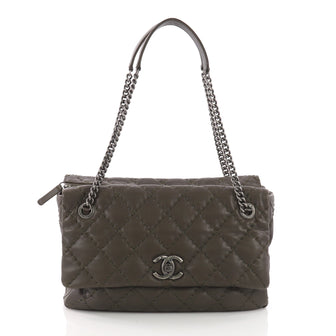 Chanel Ultimate Stitch Top Zip Flap Bag Quilted Calfskin Large 3694070