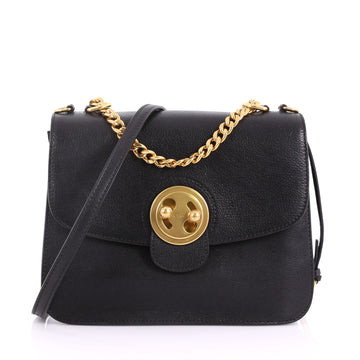 Chloe Mily Shoulder Bag Leather Medium Black 3694102