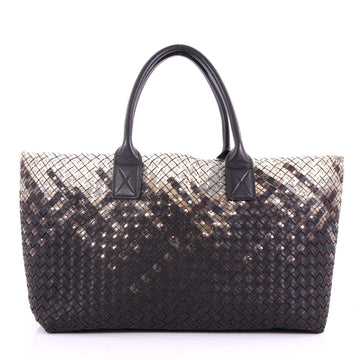 Bottega Veneta Cabat Tote Intrecciato Nappa and PVC Medium Black 3694307