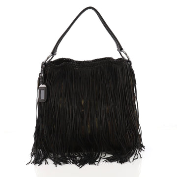 Prada Camouflage Fringe Hobo Tessuto and Leather Large - Rebag