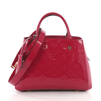 Louis Vuitton Montaigne Handbag Monogram Vernis BB Pink 3694333