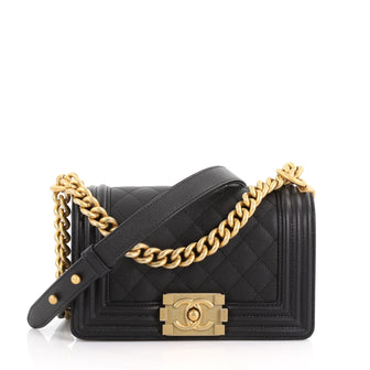 Chanel Model: Boy Flap Bag Quilted Caviar Small Black 36949/04