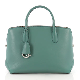 Christian Dior Bar Bag Leather Medium Green 3696301