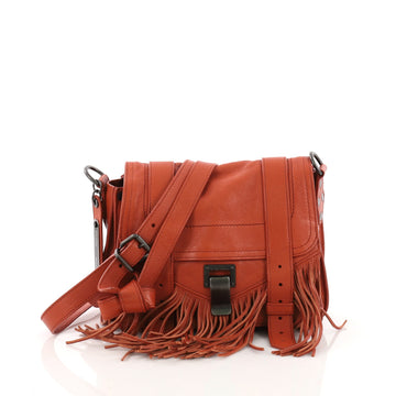 Proenza Schouler PS1 Pouch Fringe Leather Orange 3696402