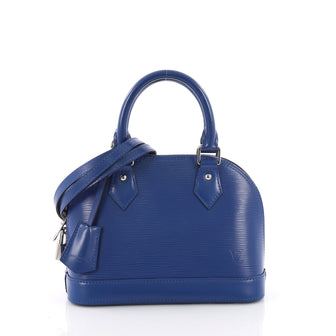 Louis Vuitton Alma Handbag Epi Leather BB Blue 3696501