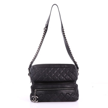 Casual Rock Airlines Shoulder Bag Quilted Goatskin Medium
