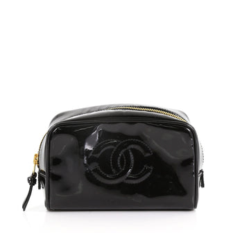 Chanel Model: Vintage Timeless Toiletry Pouch Patent  Black 36976/13