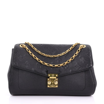 Louis Vuitton Saint Germain Handbag Monogram Empreinte Leather PM Black 3698601
