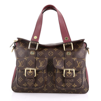 Louis Vuitton Manhattan NM Handbag Monogram Canvas with Leather Brown 3699502