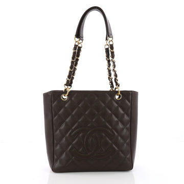 Chanel Model: Petite Shopping Tote Quilted Caviar Brown 36997/01