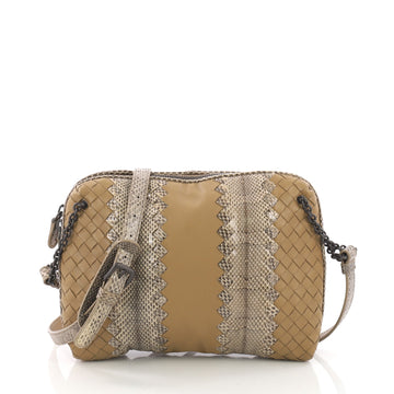 Chain Crossbody Bag Intrecciato Nappa and Snakeskin Small