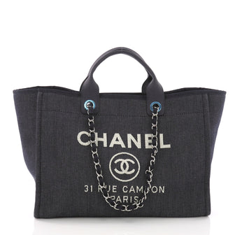 Chanel Model: Deauville Chain Tote Denim Medium Blue 37013/1