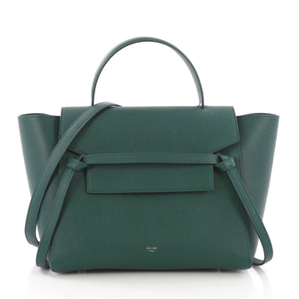 Celine Belt Bag Textured Leather Mini Green 370441