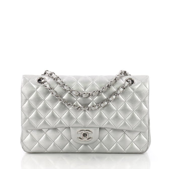Chanel Quilted Lambskin Medium Double Flap Metallic with Gunmetal Hardware  - Luxury In Reach
