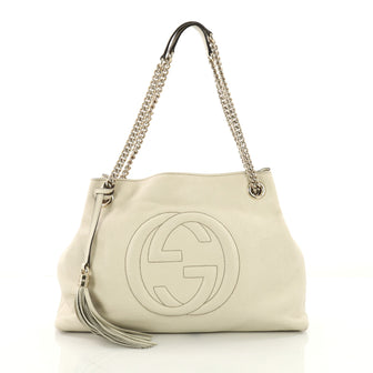 Gucci Soho Chain Strap Shoulder Bag Leather Medium Neutral 370491