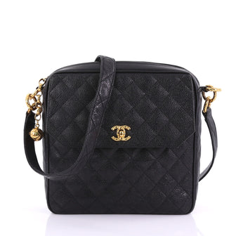Chanel Vintage Front Pocket Camera Shoulder Bag Quilted 370648