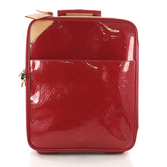Louis Vuitton Pegase Luggage Monogram Vernis 45 Red 370701