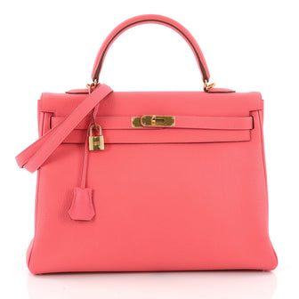 Hermes Kelly Handbag Pink Togo With Gold Hardware 35 3707717