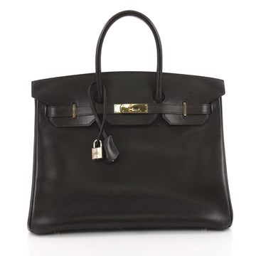 Hermes Birkin Handbag Brown Box Calf with Gold Hardware 3707718