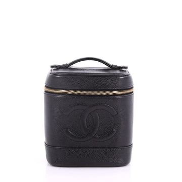  Chanel Model: Vintage Timeless Cosmetic Case Caviar Tall  Black 37077/21