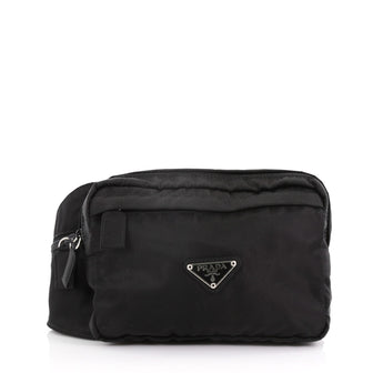 Prada Zip Waist Bag Tessuto Small Black 3707722