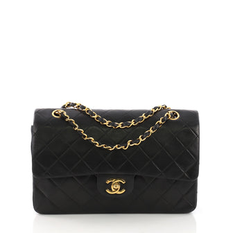 Chanel Vintage Classic Double Flap Bag Quilted Lambskin Medium 3707735