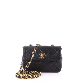 Chanel Vintage CC Chain Flap Bag Quilted Leather Extra Mini 370773