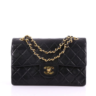 Chanel Vintage Classic Double Flap Bag Quilted Lambskin Small 370776
