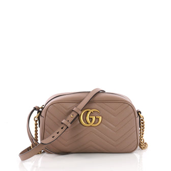 Gucci GG Marmont Shoulder Bag Matelasse Leather Small Neutral 3707816
