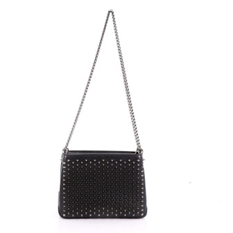 Christian Louboutin Triloubi Chain Bag Spiked Leather Small Black 3707833